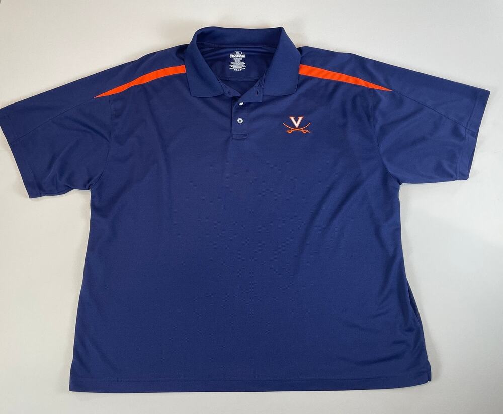 ProEdge by Knights Apparel Navy NCAA Virginia Cavaliers Polo Size 2XL
